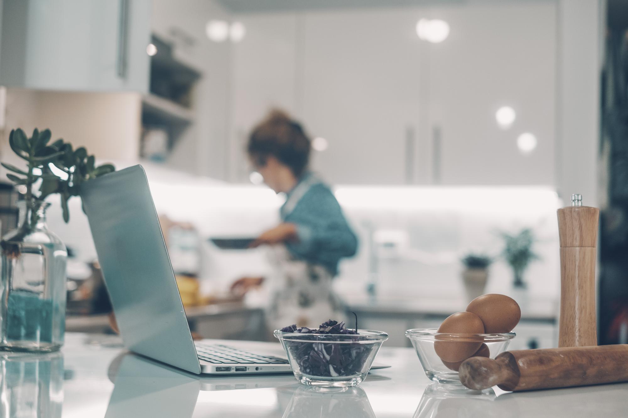 Calm kitchen workspace